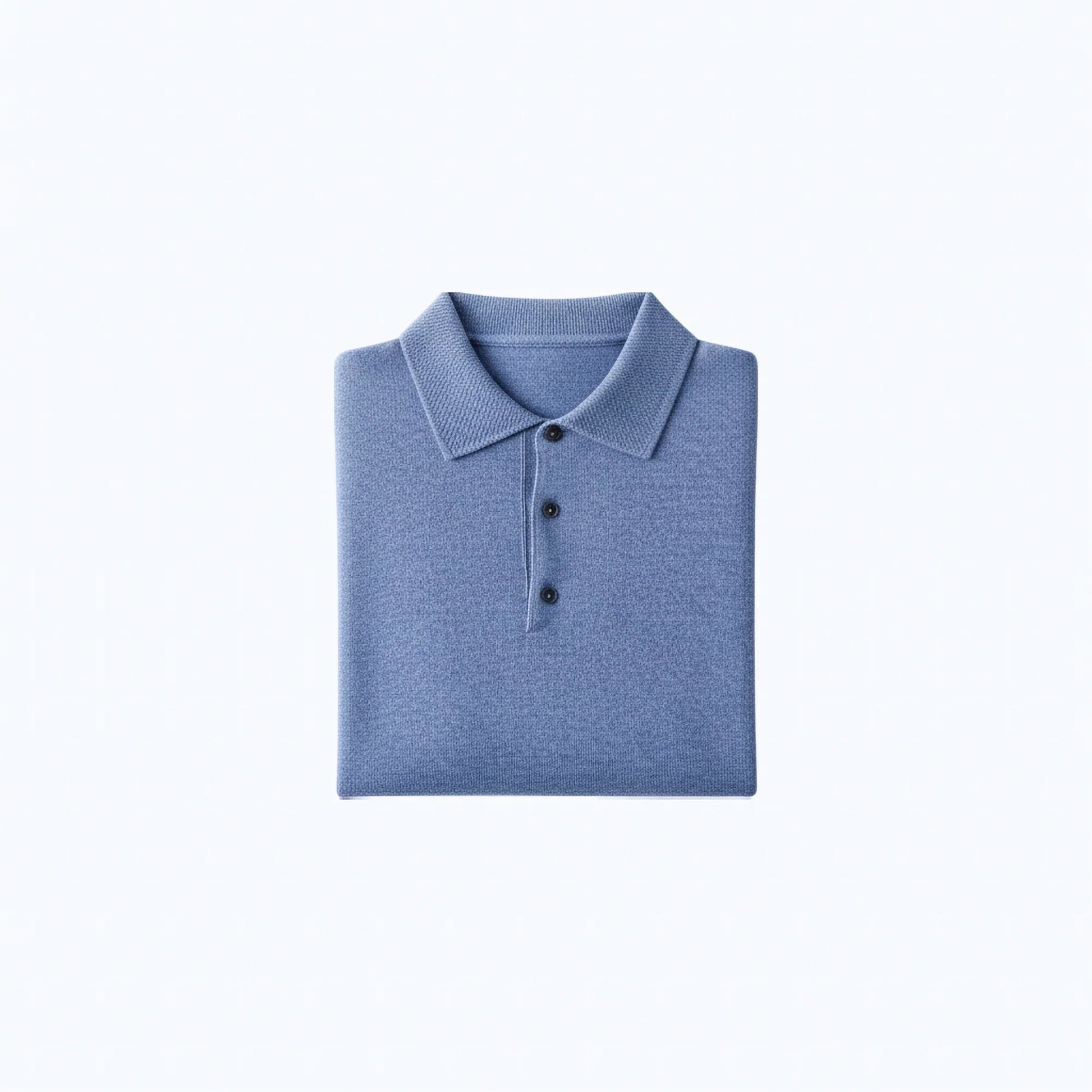 Maglione polo in lana al 100%