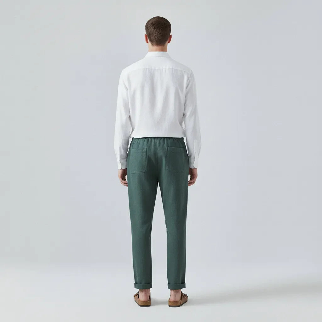 Pantaloni in lino al 100%