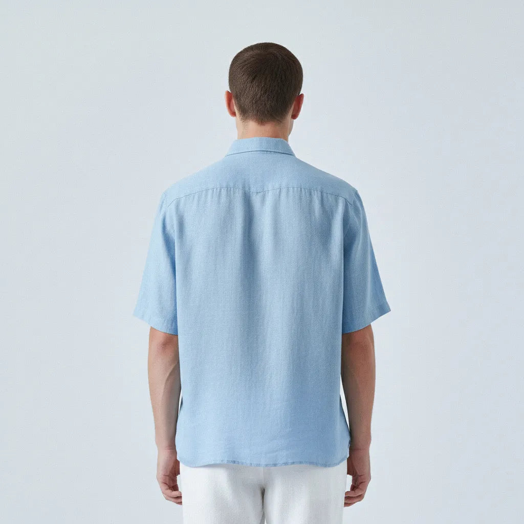 Camicia in lino a maniche corte