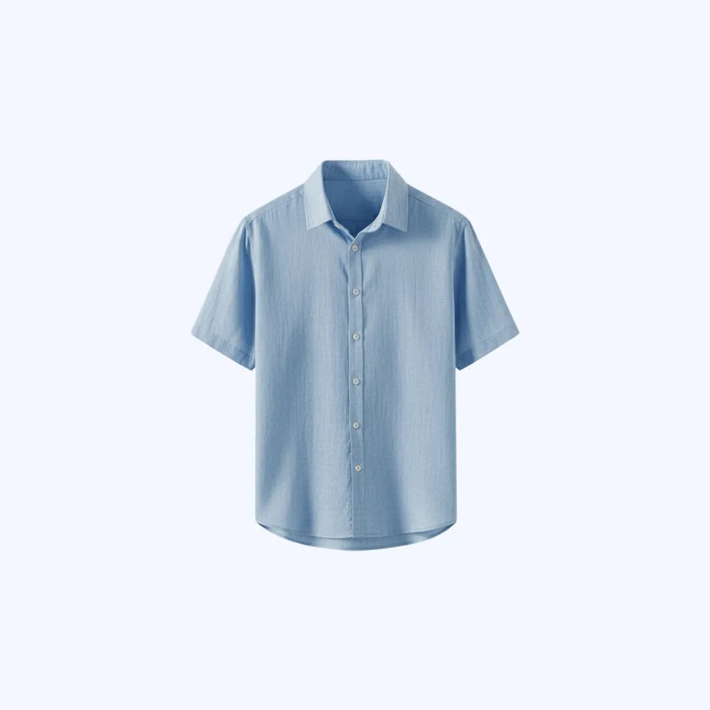 Camicia di lino a maniche corte