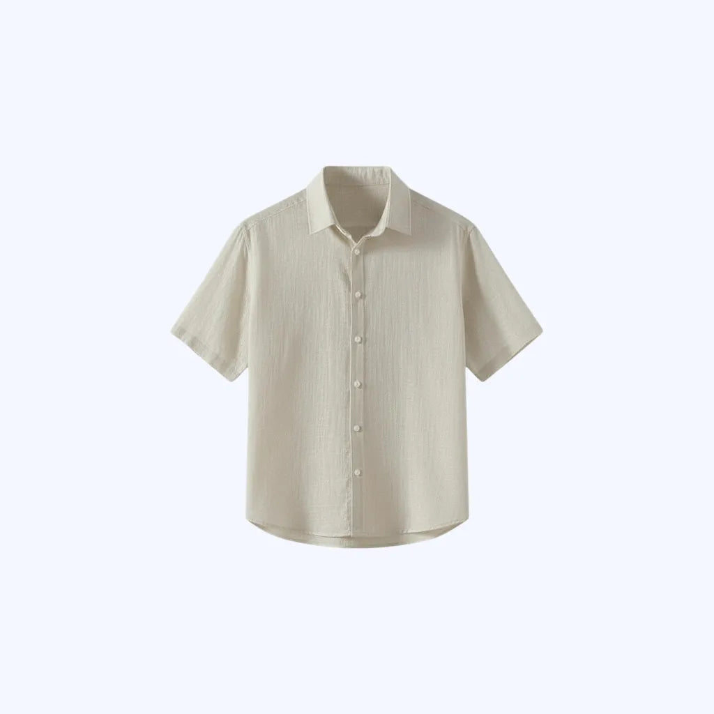 Camicia di lino a maniche corte