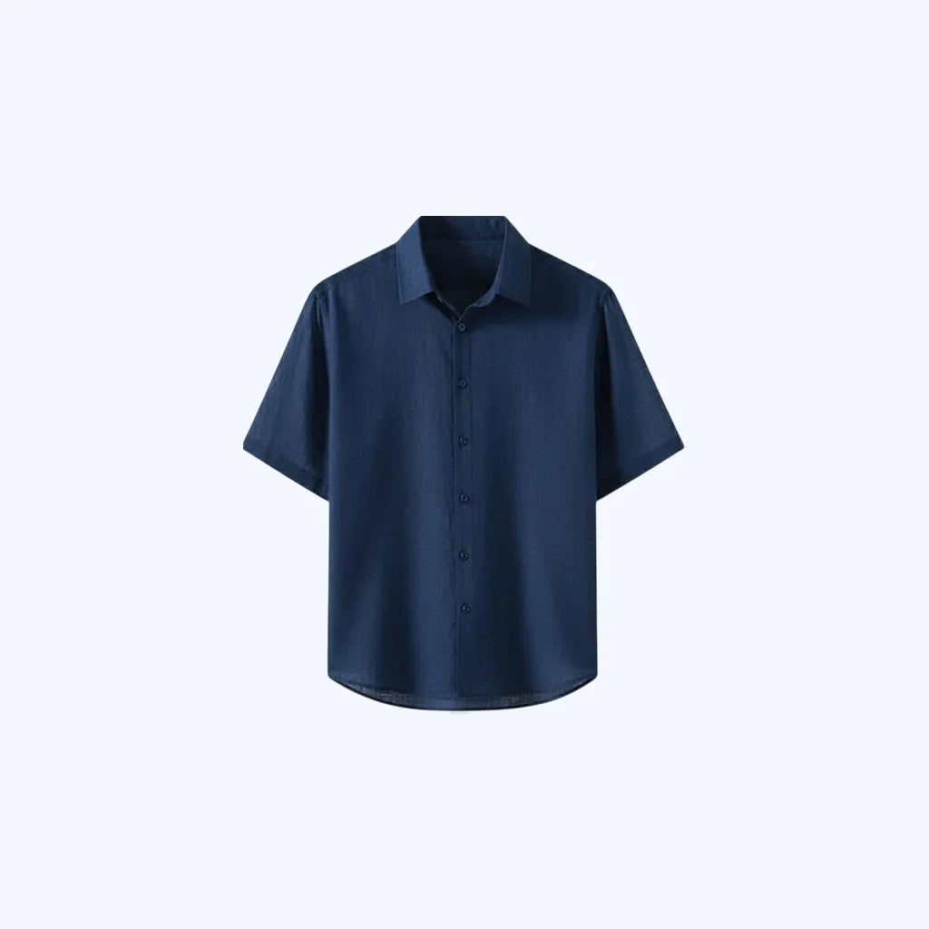 Camicia di lino a maniche corte