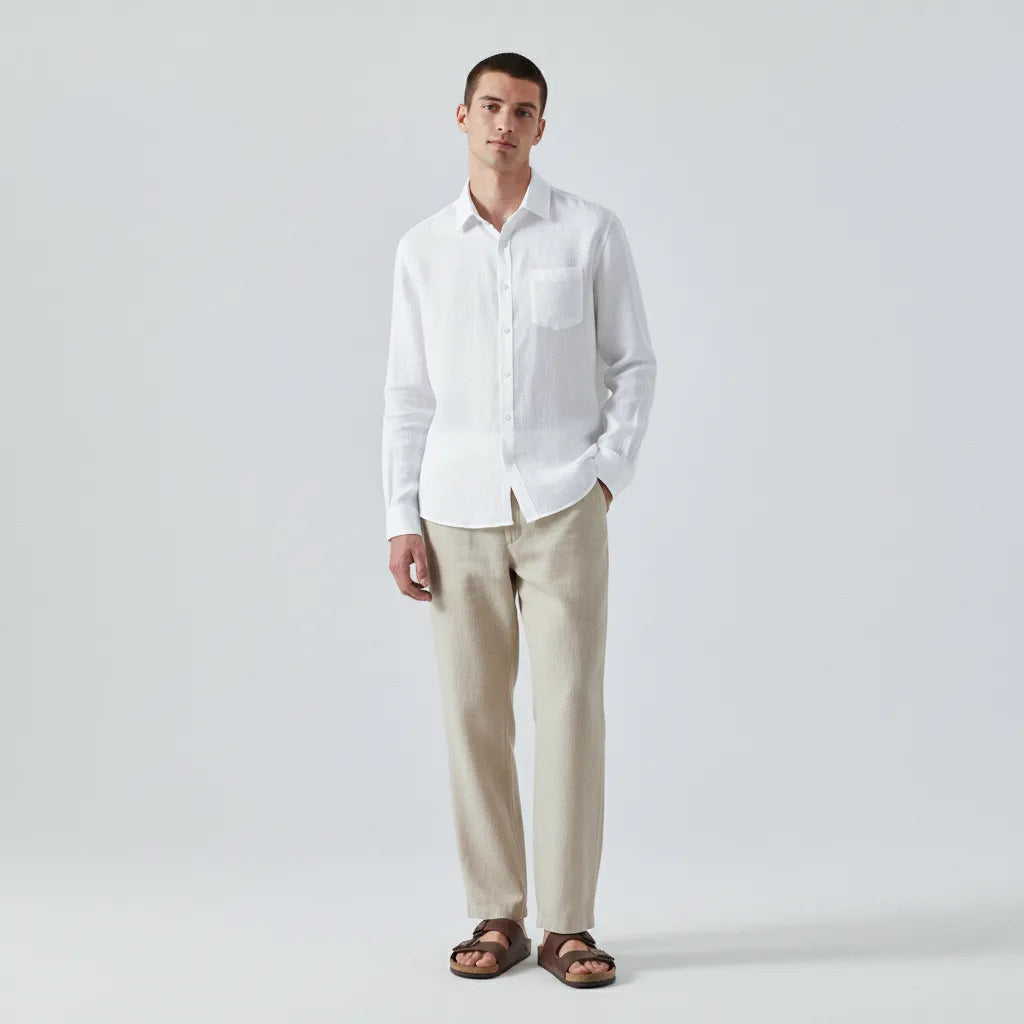 Camicia in lino al 100%