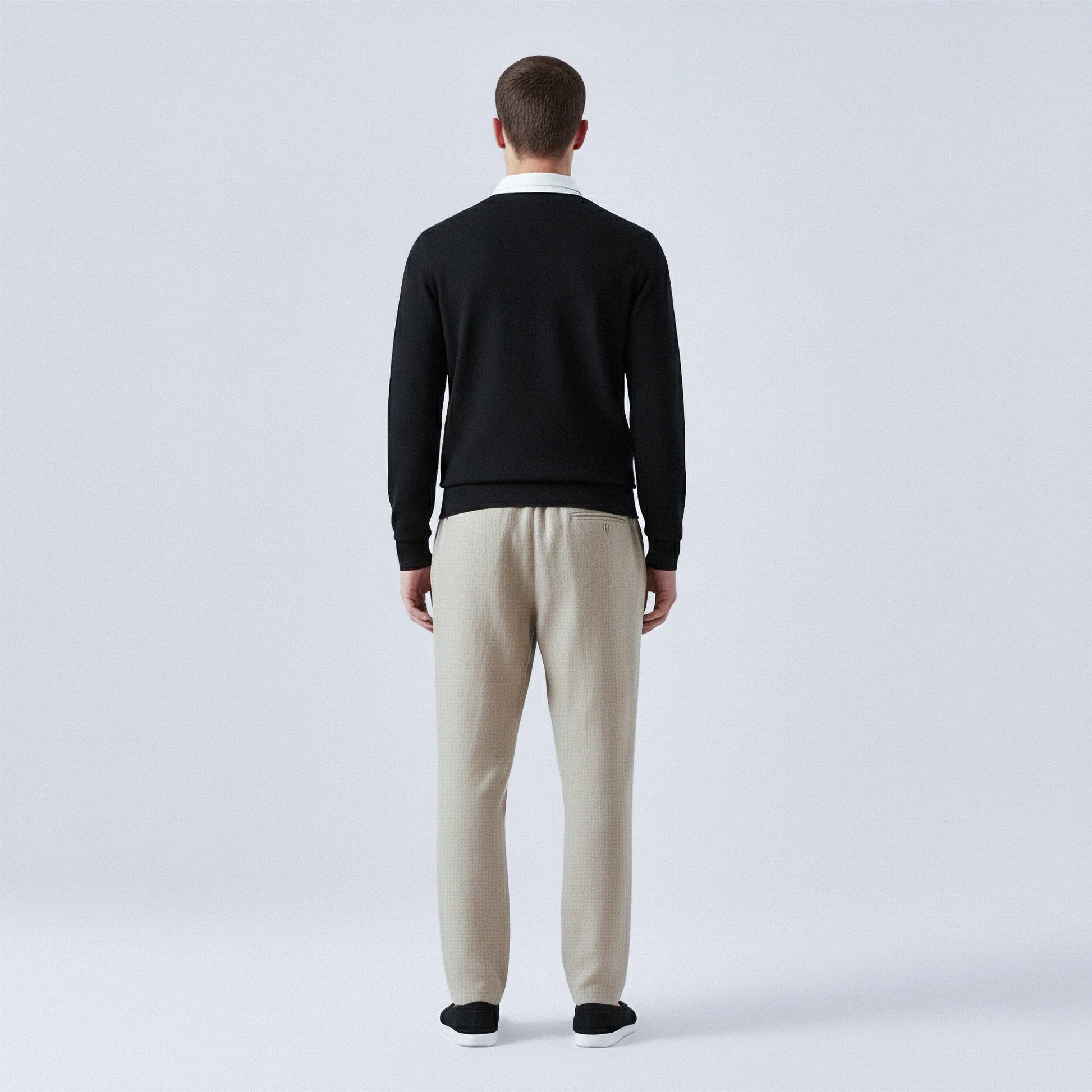 Maglione in cotone con colletto polo