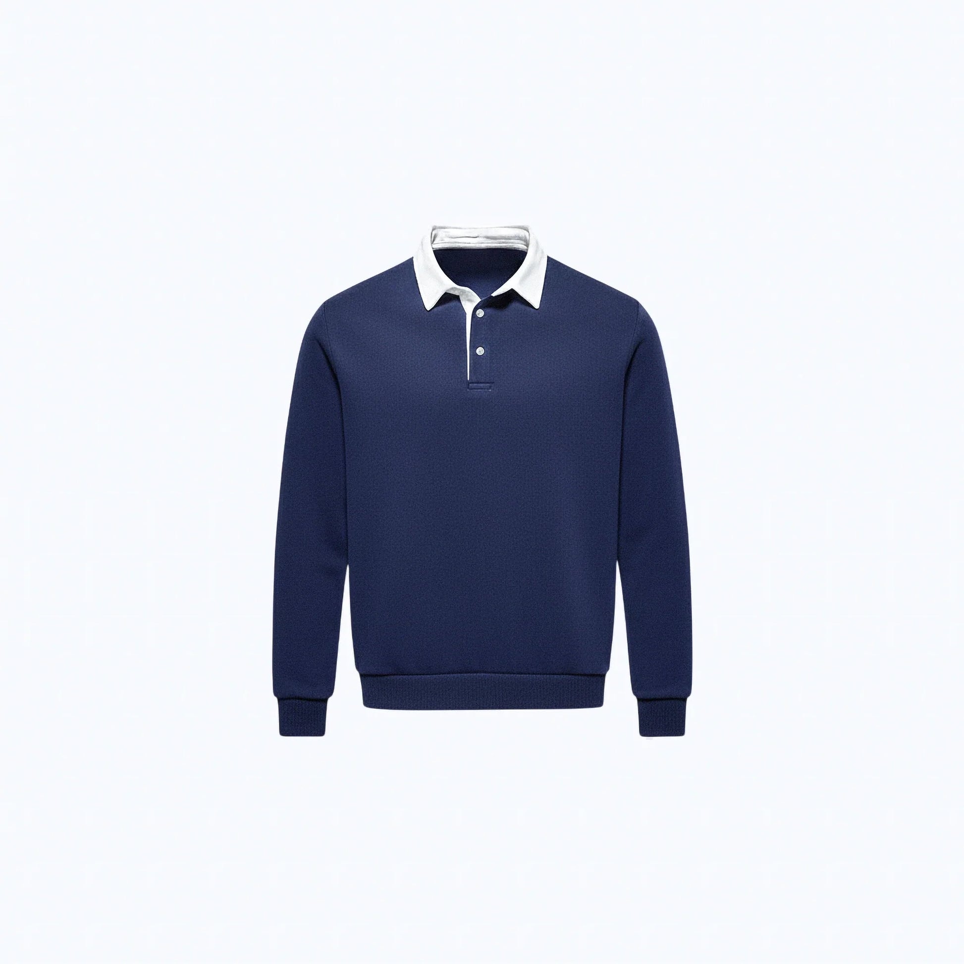 Maglione in cotone con colletto polo