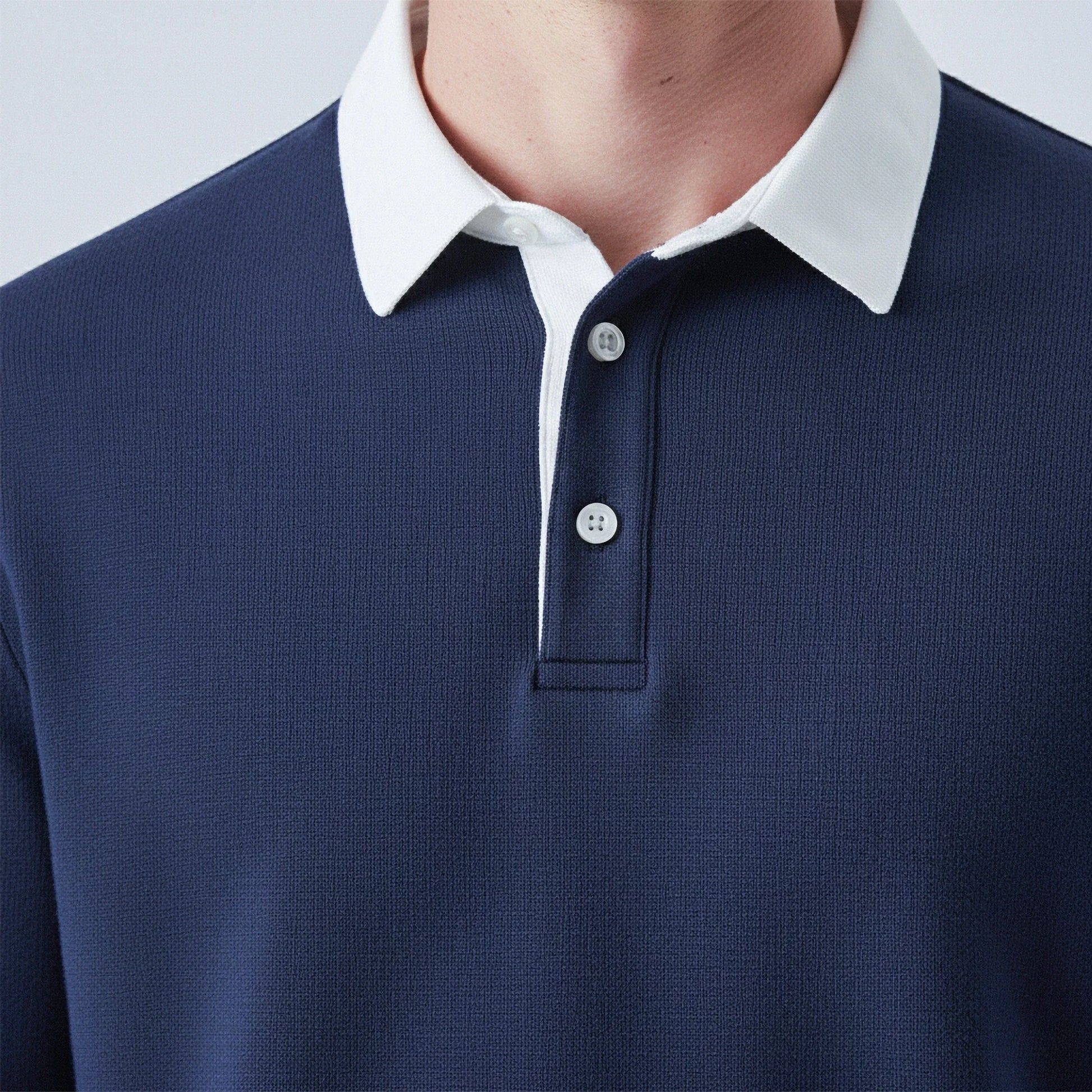 Maglione di cotone con collo polo