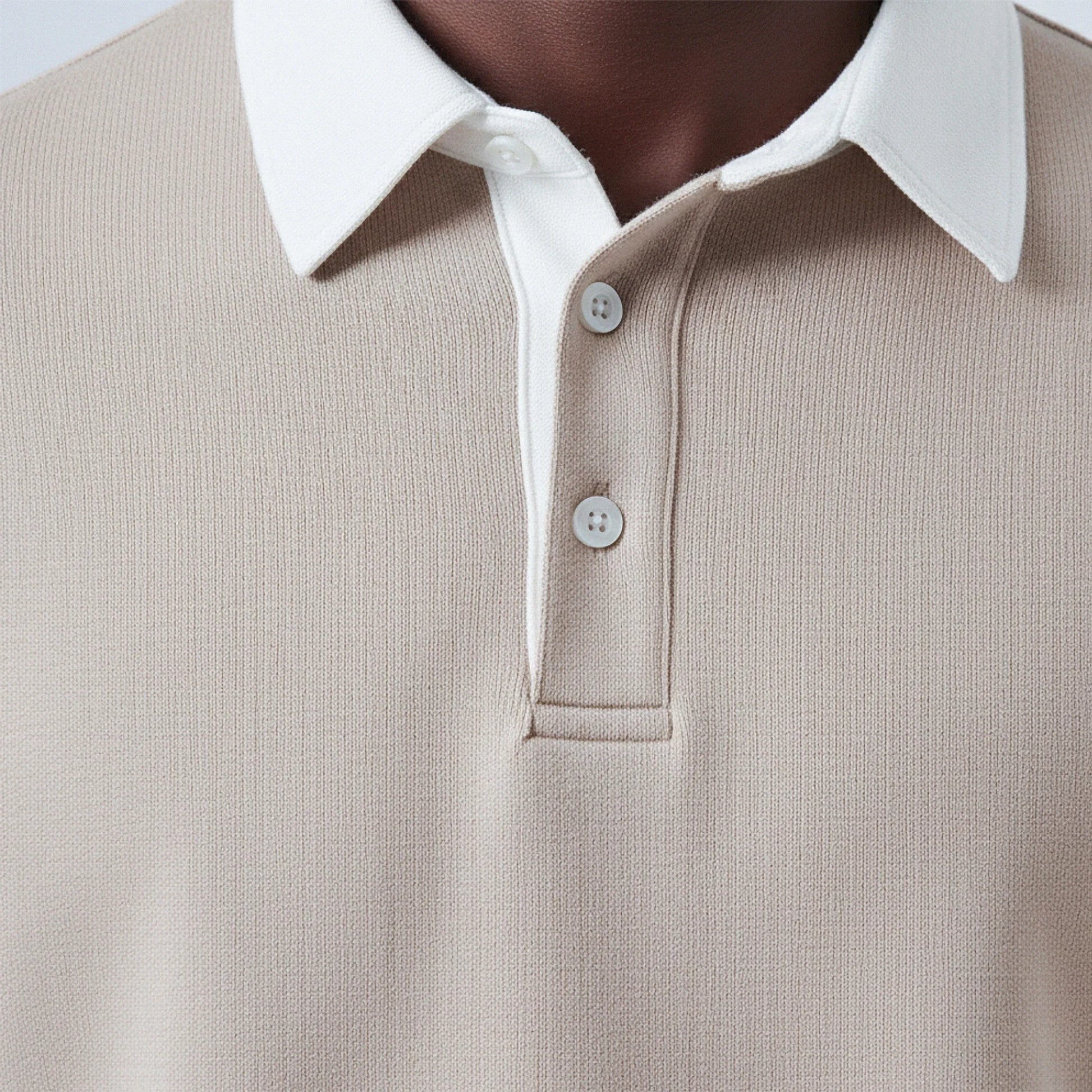 Maglione in cotone con colletto polo