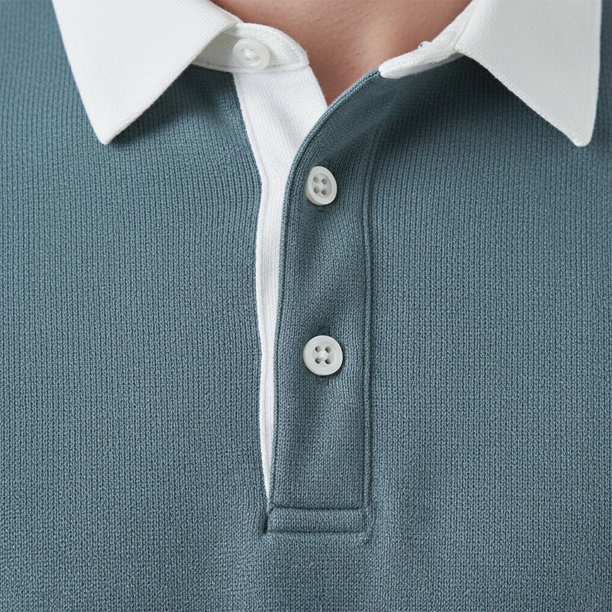 Maglione di cotone con colletto polo