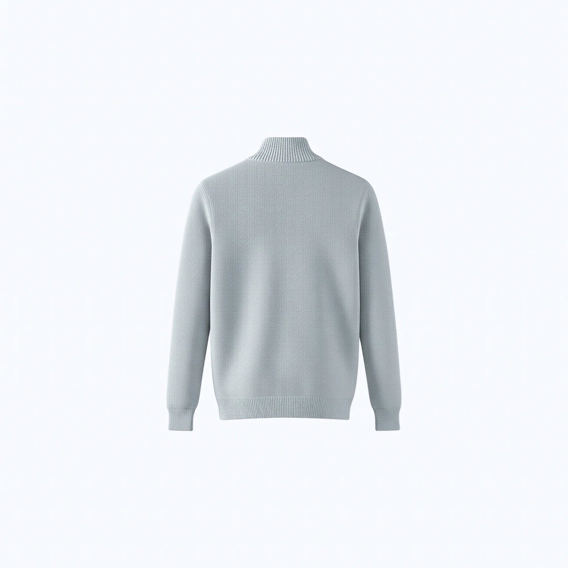 Pullover in cotone con zip a metà petto