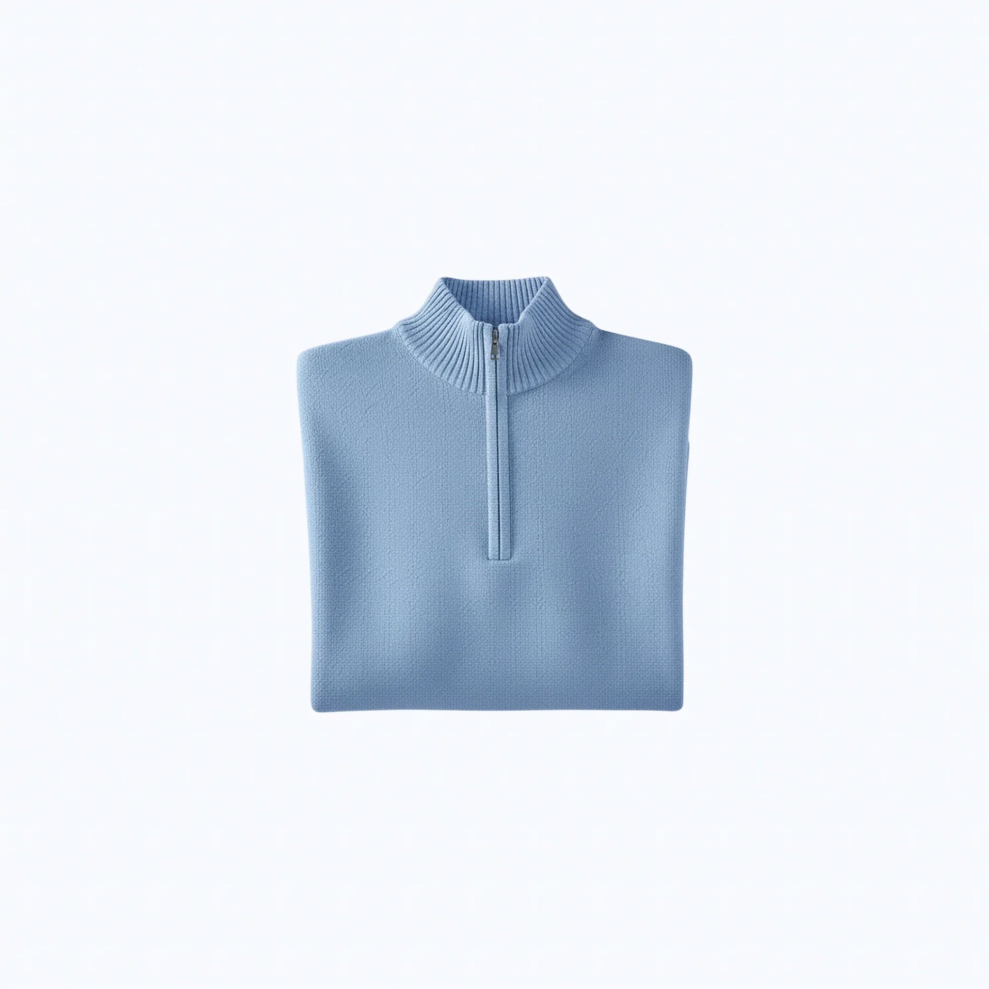 Maglione in cotone con zip frontale