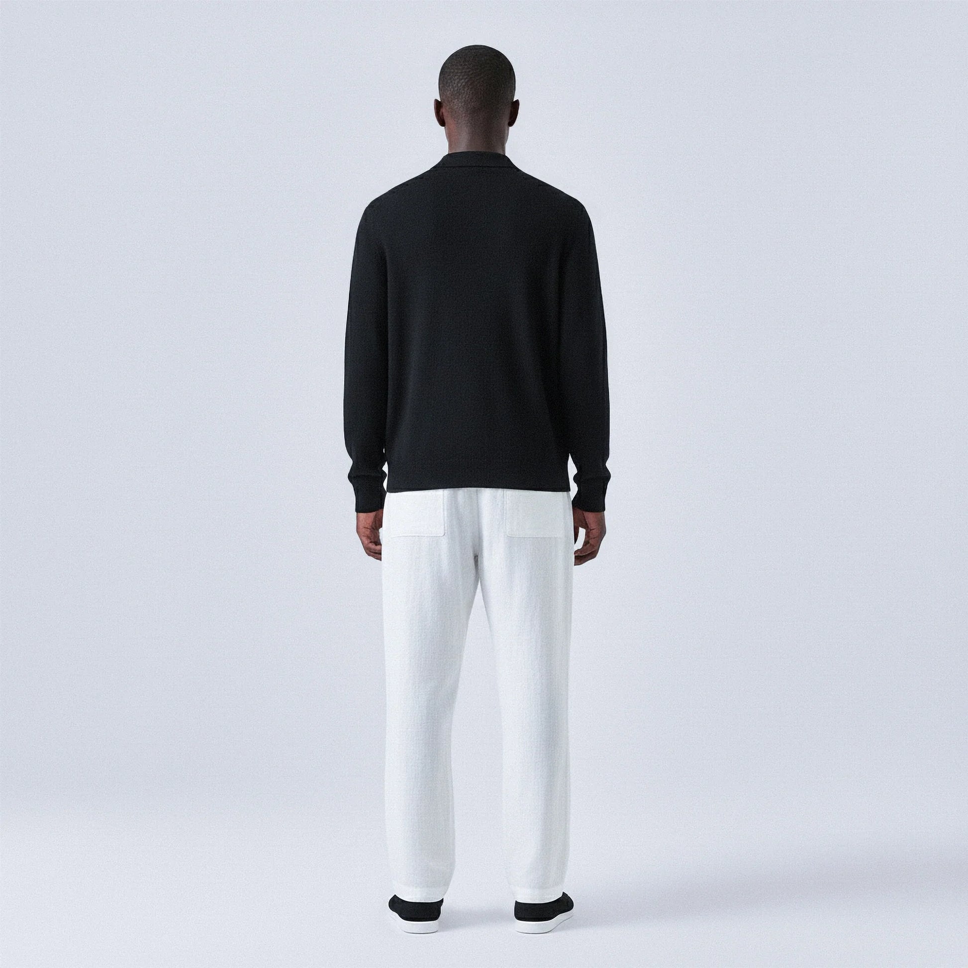 Maglione di lana con collo polo