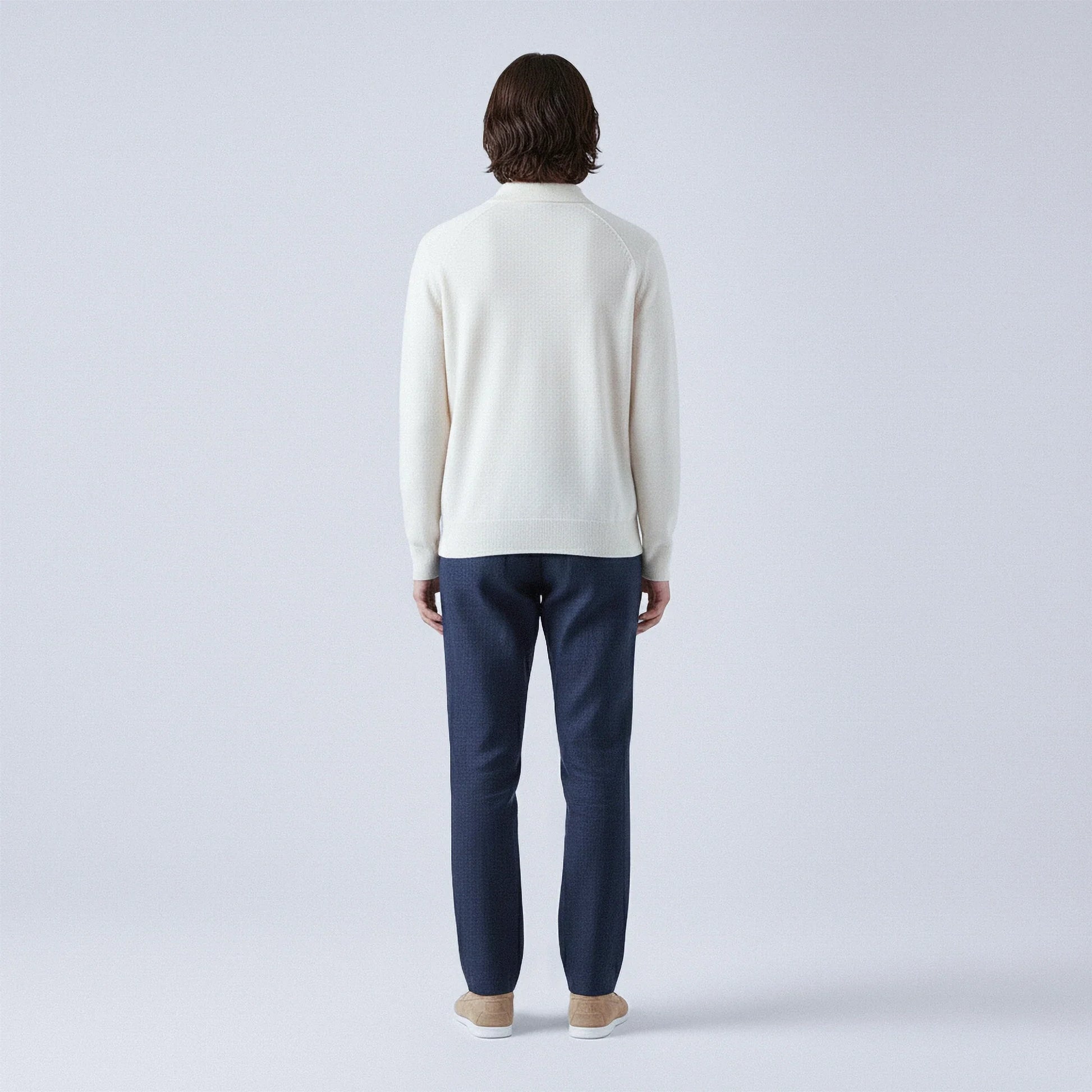 Maglione polo in lana