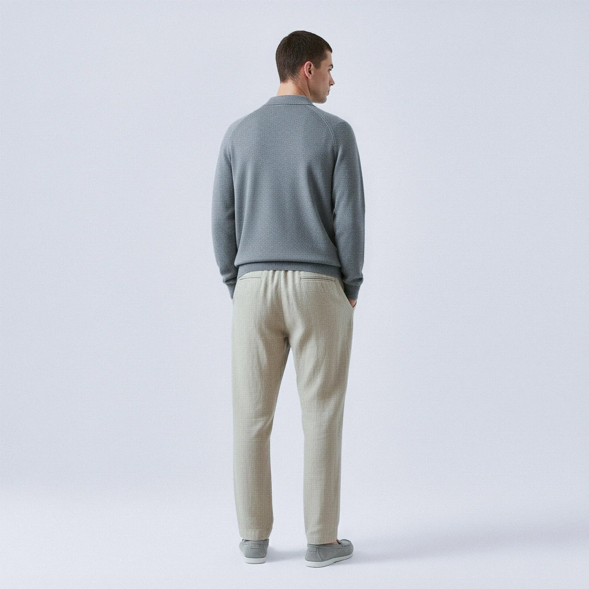 Maglione in lana con collo polo