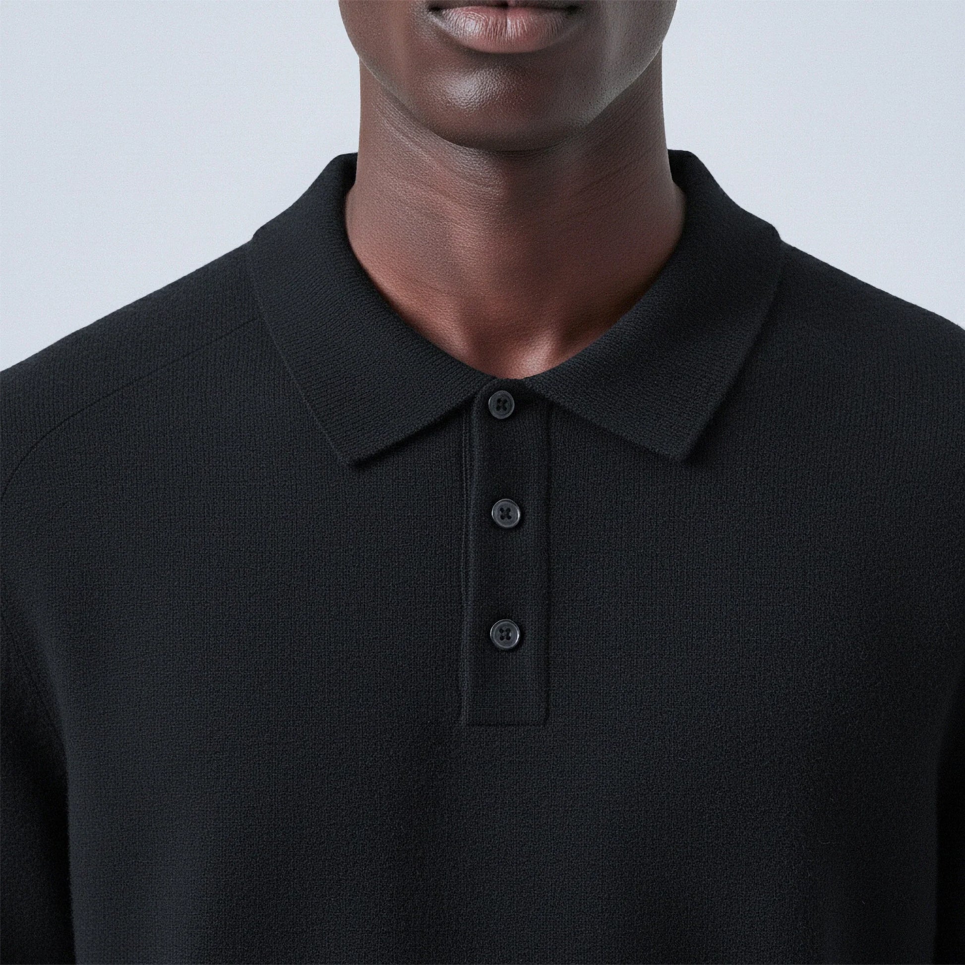 Maglione di lana con collo polo