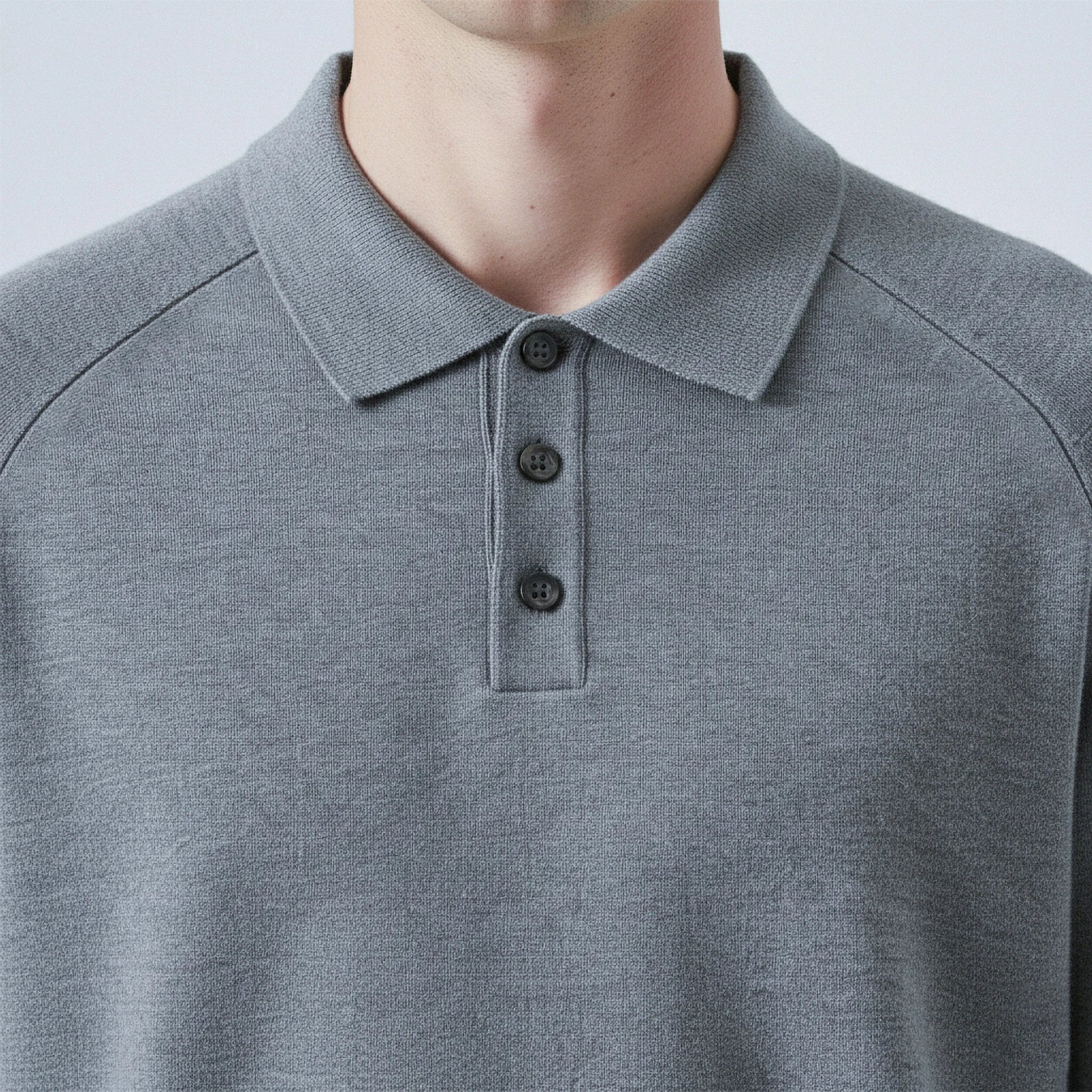 Maglione in lana con collo polo