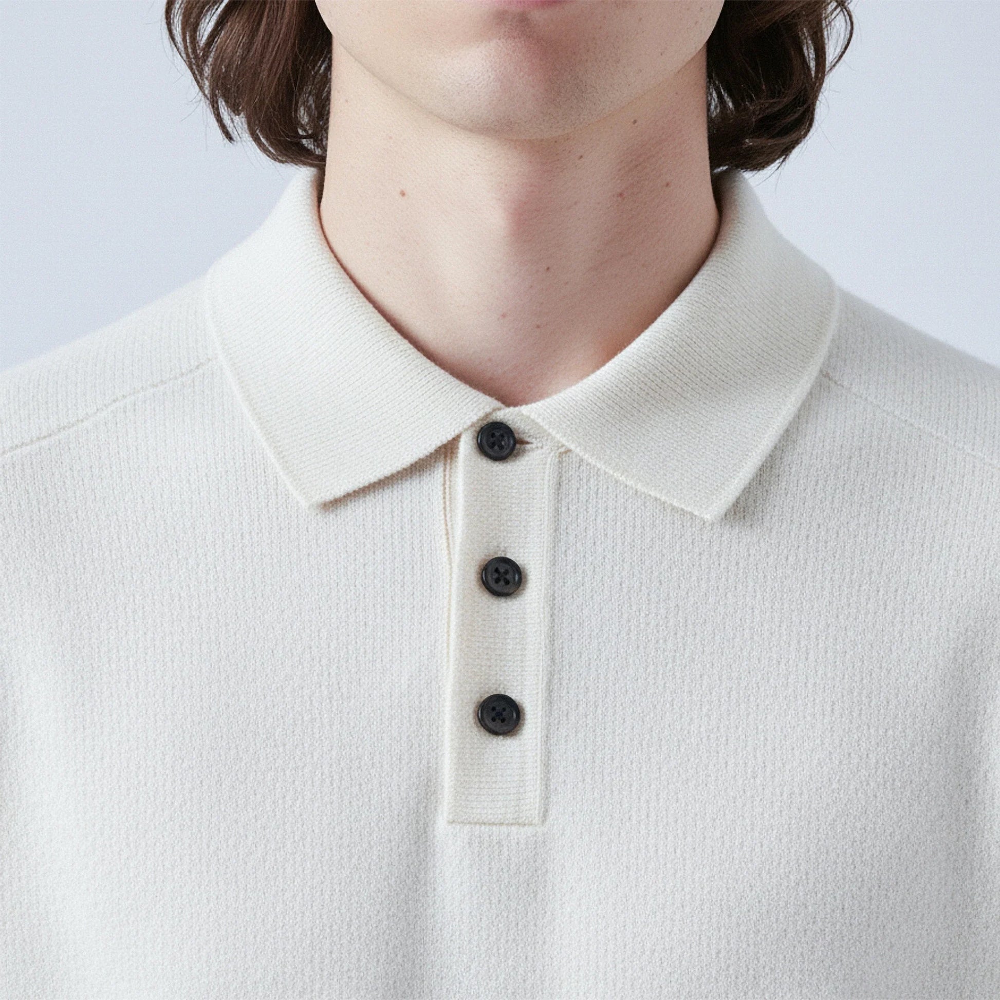 Maglione polo in lana